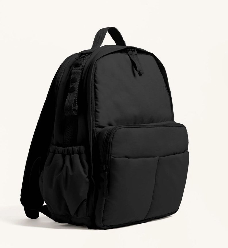 Siyah Kadın sırt çantası bebek çantası - Görsel 2