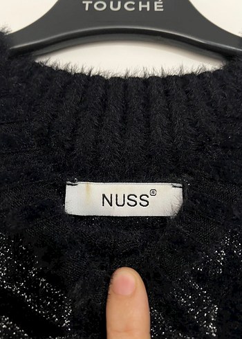 Siyah Yılan Desenli Uzun Örgü Kazak - Görsel 2