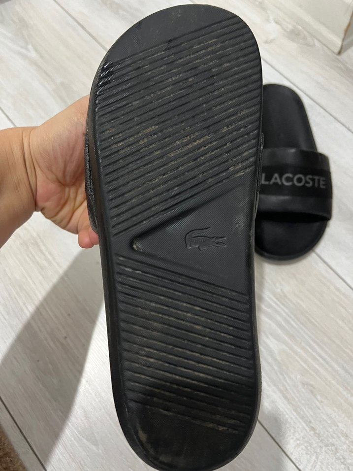 Lacoste Siyah Erkek Spor Terlik Velcro - Görsel 2