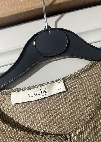 Bej Uzun Keten Elbise - Görsel 3