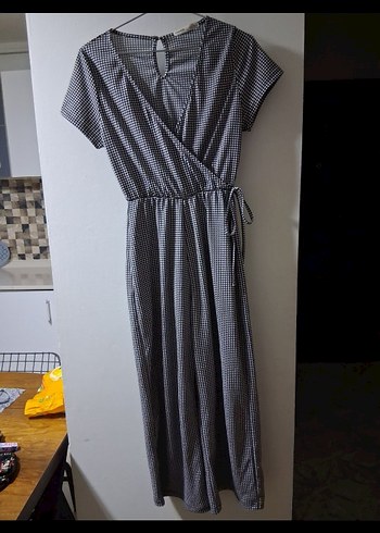 Gri V Yaka Uzun Salaş Tulum - Görsel 2