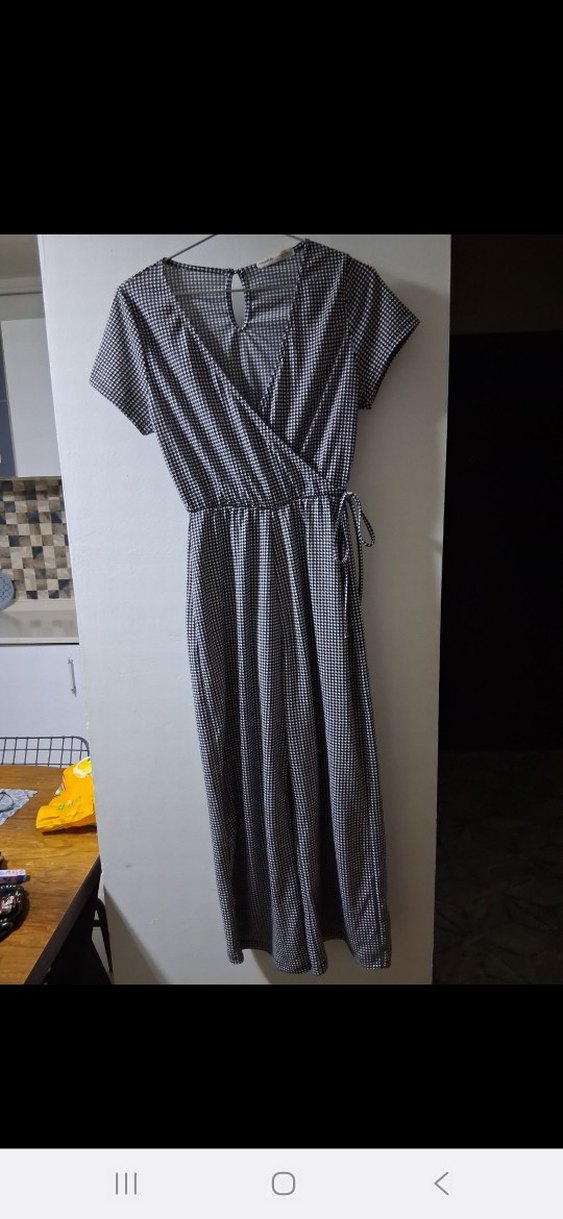 Gri V Yaka Uzun Salaş Tulum - Görsel 2