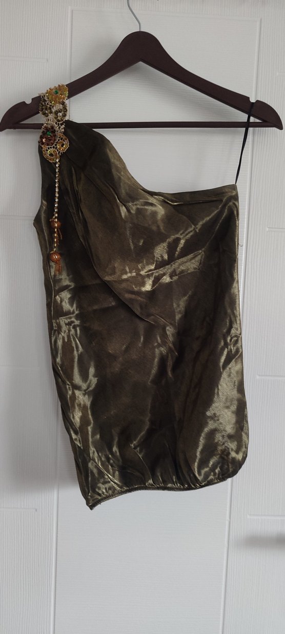 Nakışlı Haki Uzun Kadın Etek - Görsel 3