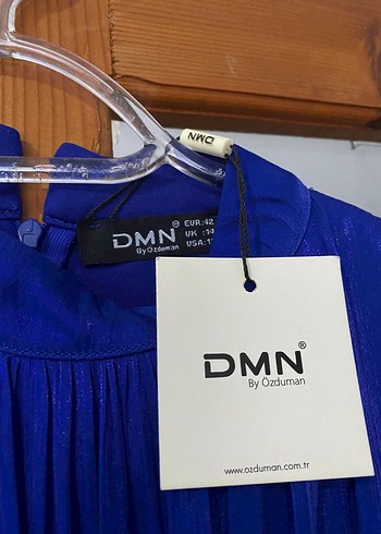 Lacivert Piliseli Uzun Kadın Elbise - Görsel 4