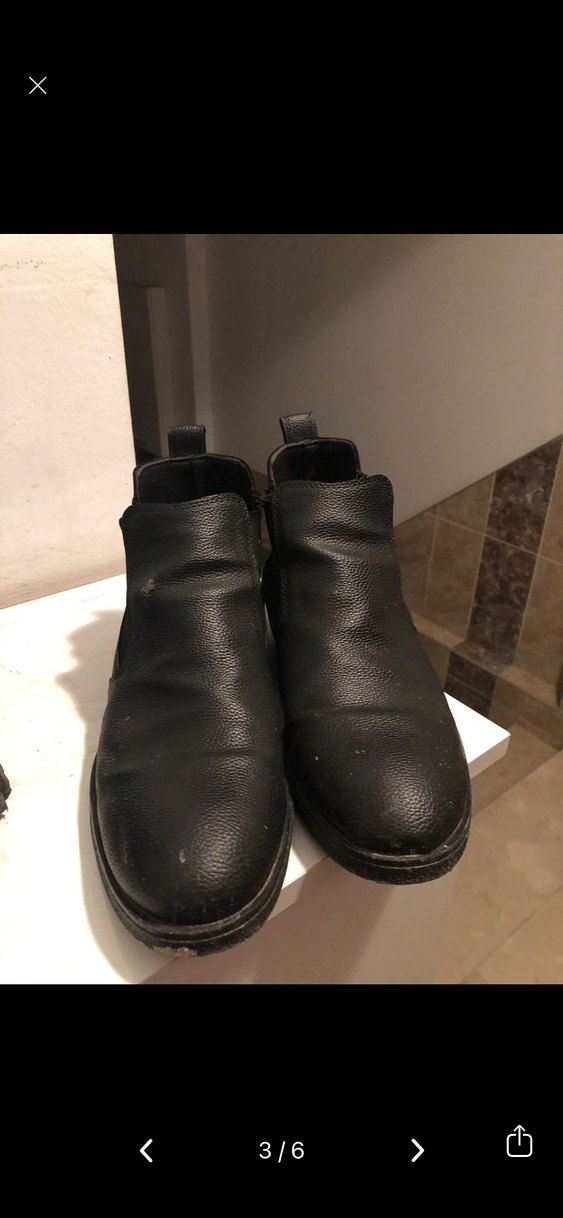 Erkek Siyah Deri Tokalı Topuklu Bot - Görsel 3