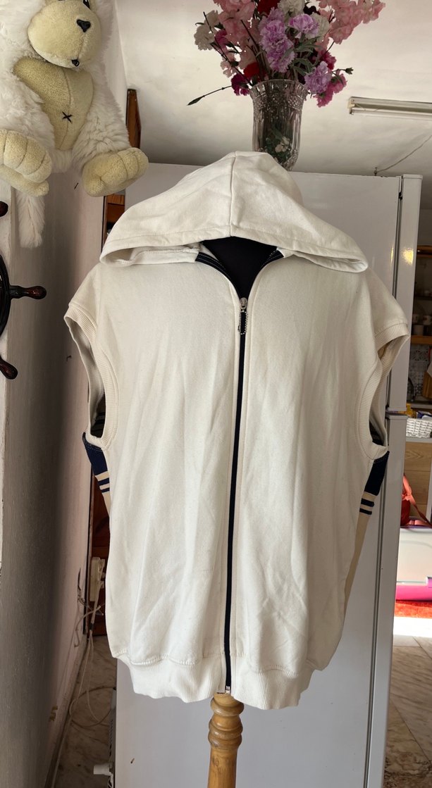 Erkek Kapüşonlu Fermuarlı Yelek - Görsel 4