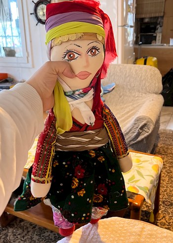 Çok Renkli Geleneksel Kadın Bebek el emeği - Görsel 3