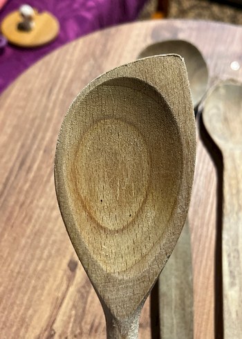 Bej ve Gri Ahşap Mutfak Kaşıkları Seti - Görsel 2