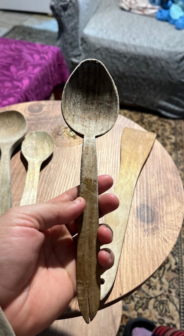 Bej ve Gri Ahşap Mutfak Kaşıkları Seti - Görsel 5