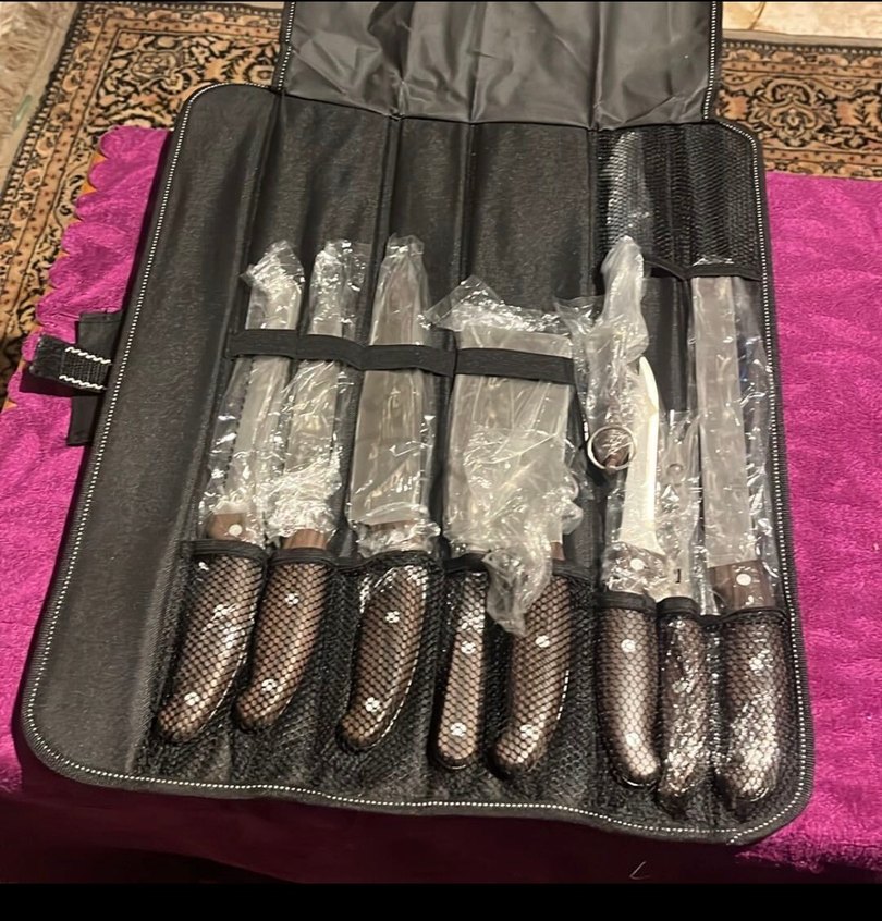 Kahverengi Saplı Mutfak Bıçak Seti - Görsel 2