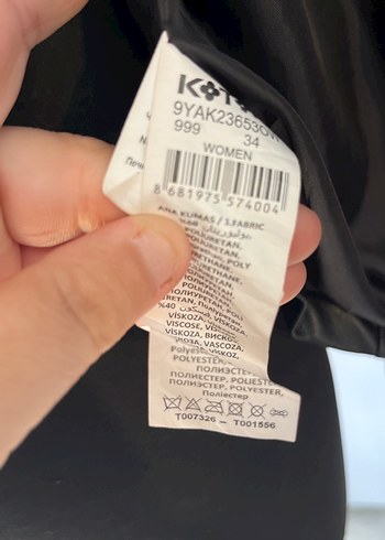 Siyah deri ceket koton marka - Görsel 3