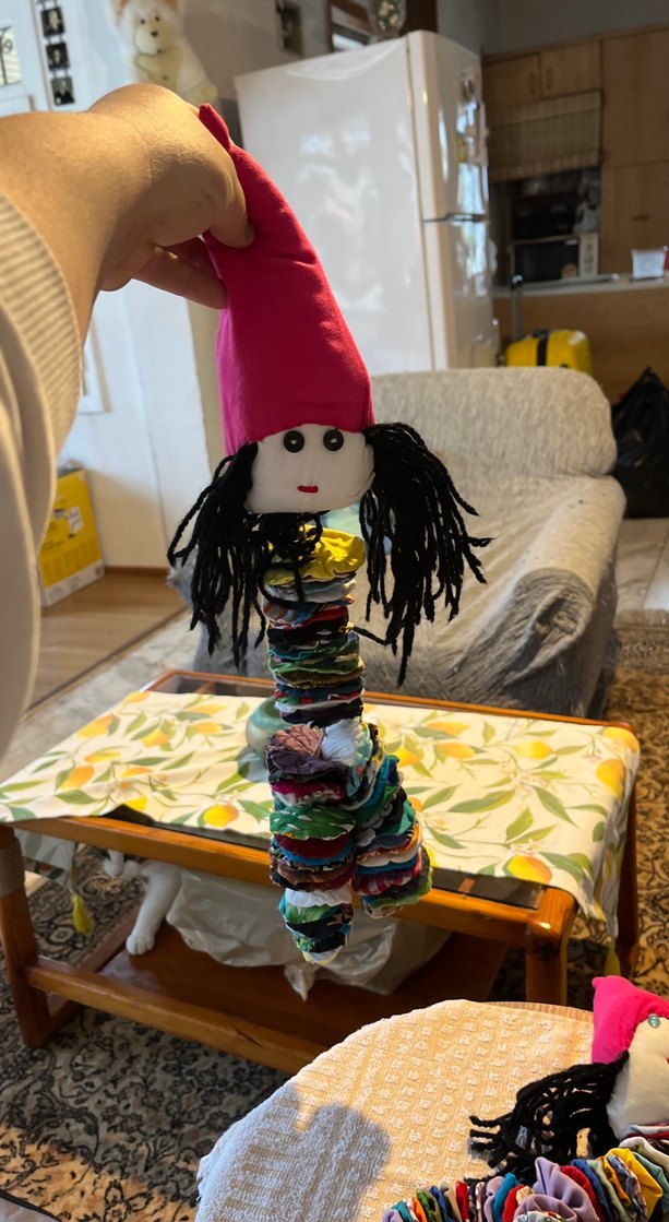 Renkli Kumaş Bebekler el emeği - Görsel 2