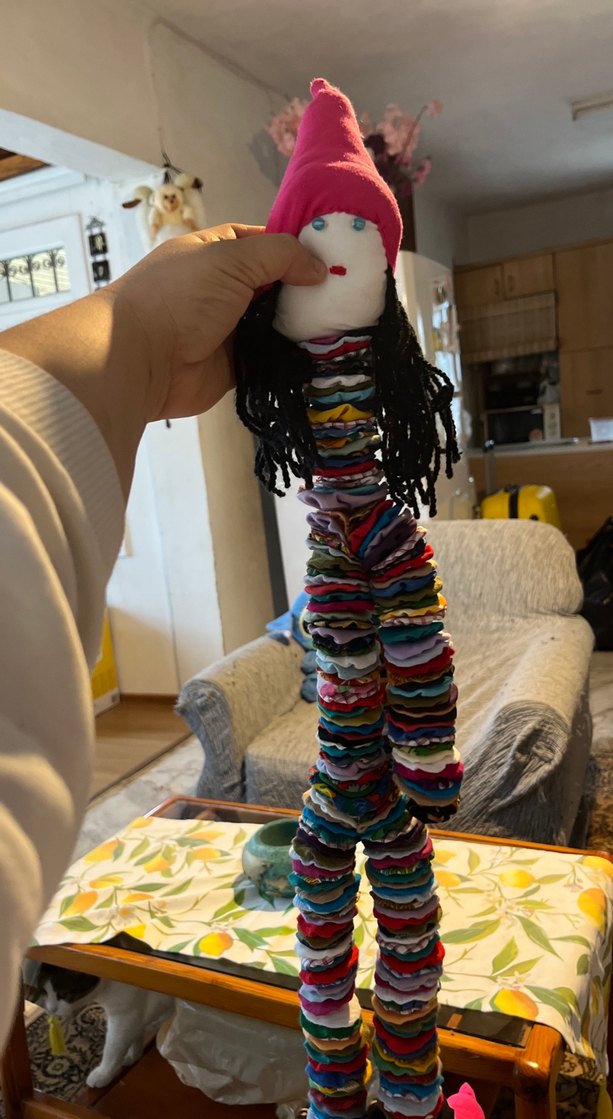 Renkli Kumaş Bebekler el emeği - Görsel 3