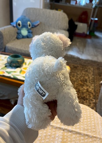 Beyaz Yumuşak Peluş Oyuncak Köpek - Görsel 3