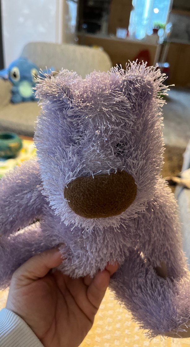 Pastel Mor Peluş Ayıcık Oyuncak - Görsel 2