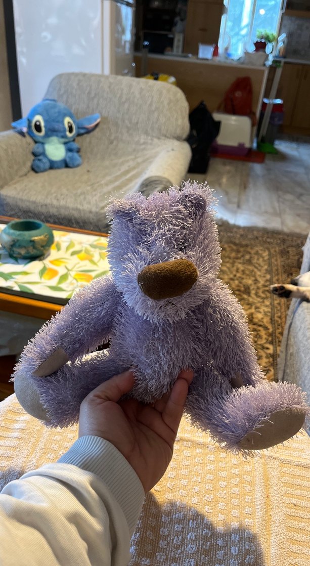 Pastel Mor Peluş Ayıcık Oyuncak - Görsel 3