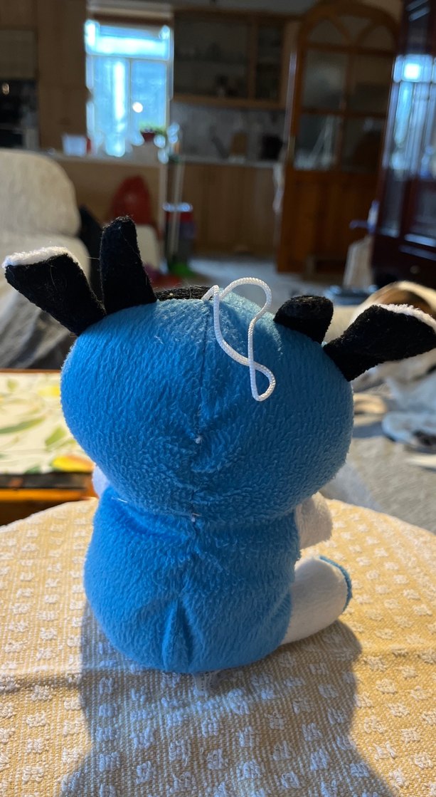 Mavi Renkli Peluş Oyuncak İnek - Görsel 3