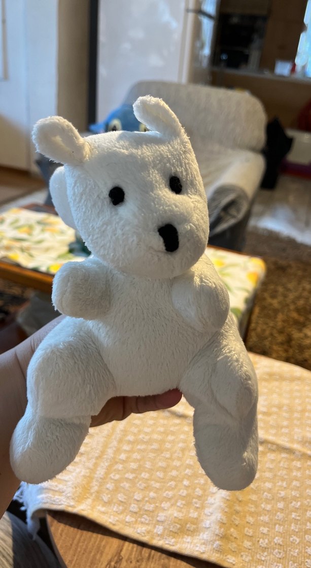 Beyaz Peluş Ayıcık Oyuncak - Görsel 3