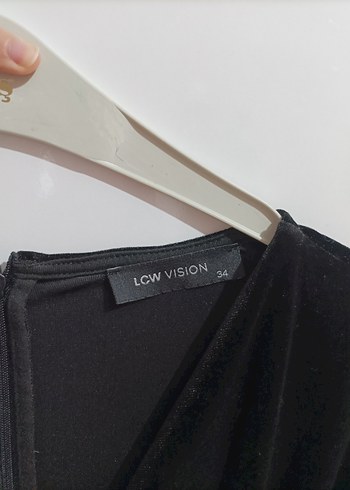 Kadın Siyah Drapeli V Yakalı Midi Elbise - Görsel 2