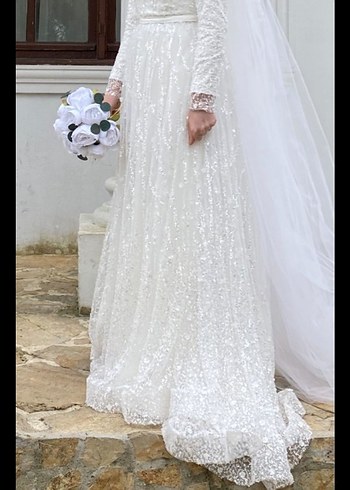 A Kesim özel dikim gelinlik - Görsel 6