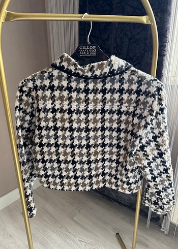 Düğmeli Mini Kadın Ceket, Sokak Stili - Görsel 3