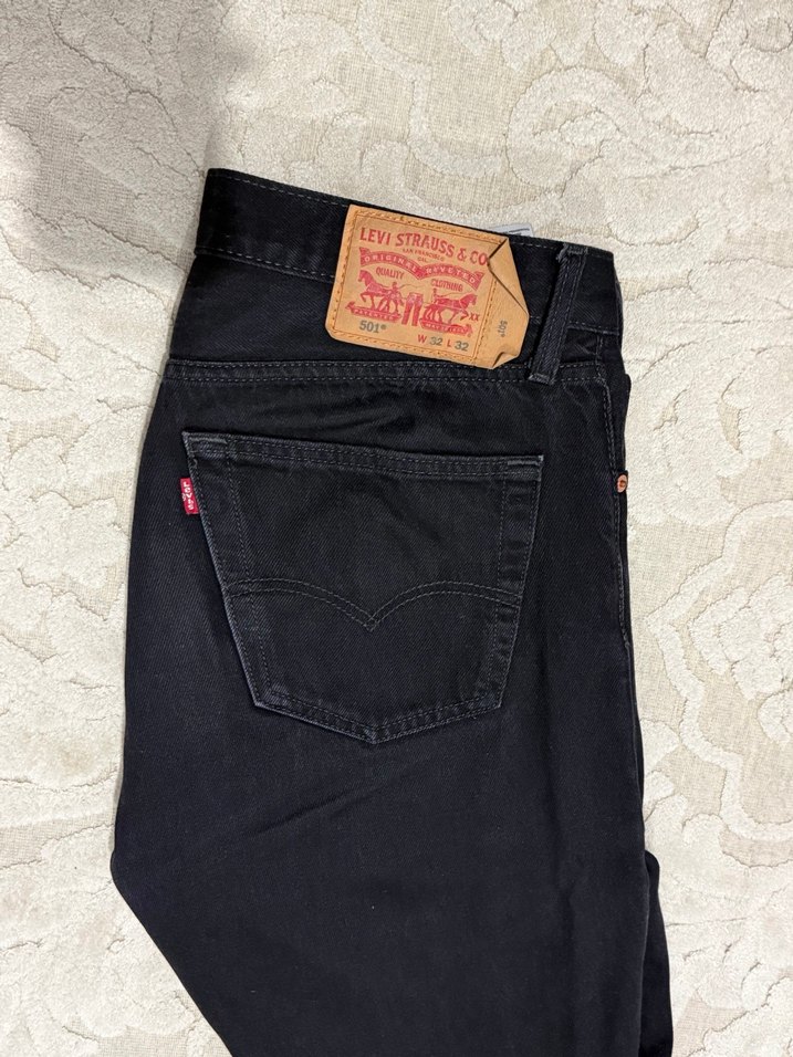 Levi's 501 erkek siyah kot pantolon. 32/32 beden - Görsel 2