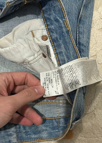 Levi's 501 açık mavi erkek kot pantolon. 32/24 beden - Görsel 5