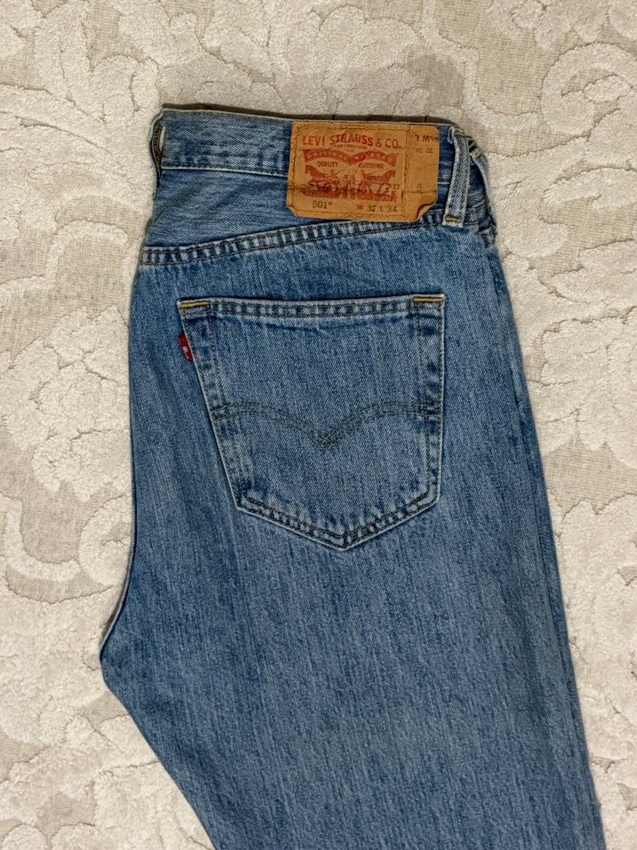 Levi's 501 açık mavi erkek kot pantolon. 32/24 beden - Görsel 2