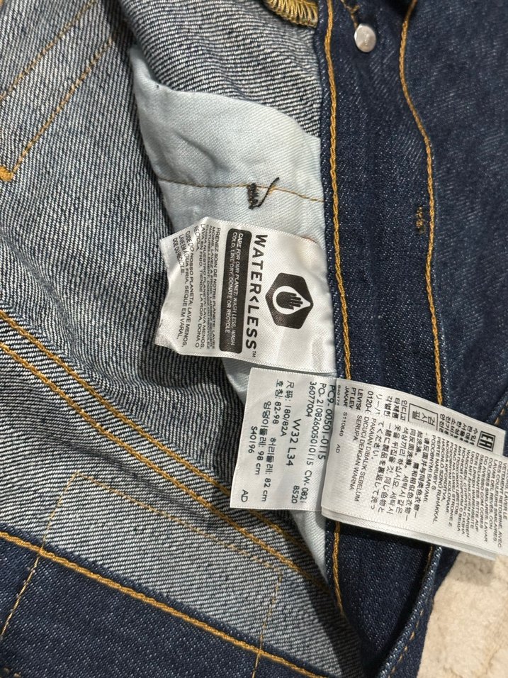 Levi's 501 erkek kot pantolon 32/34 beden - Görsel 5
