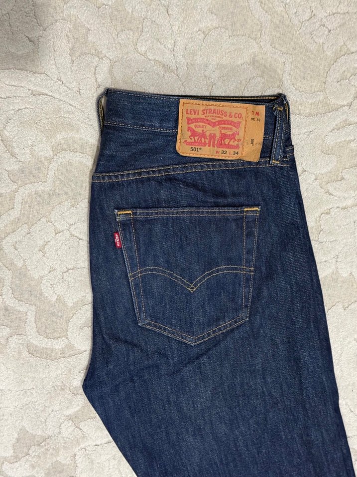 Levi's 501 erkek kot pantolon 32/34 beden - Görsel 2