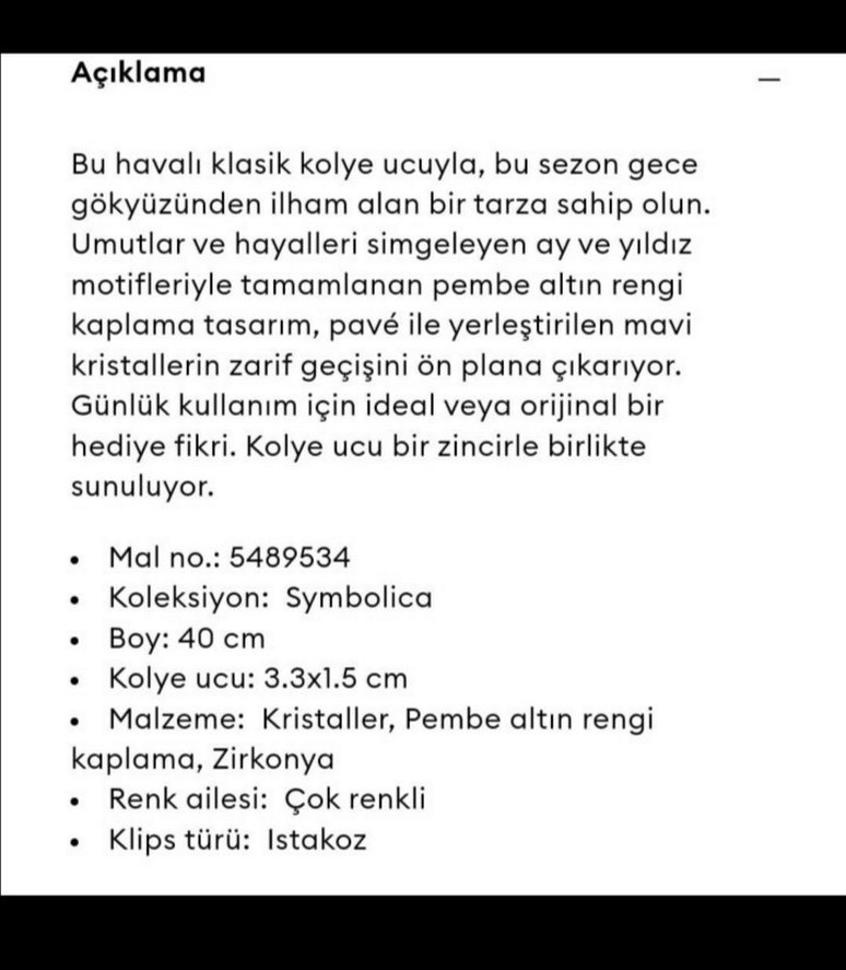 Swarovski Zincir Detaylı Altın Renkli Ay ve İnci Kolye - Görsel 3