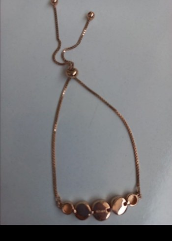 Swarovski 925 ayar Altın Renkli Taşlı Bileklik - Görsel 2