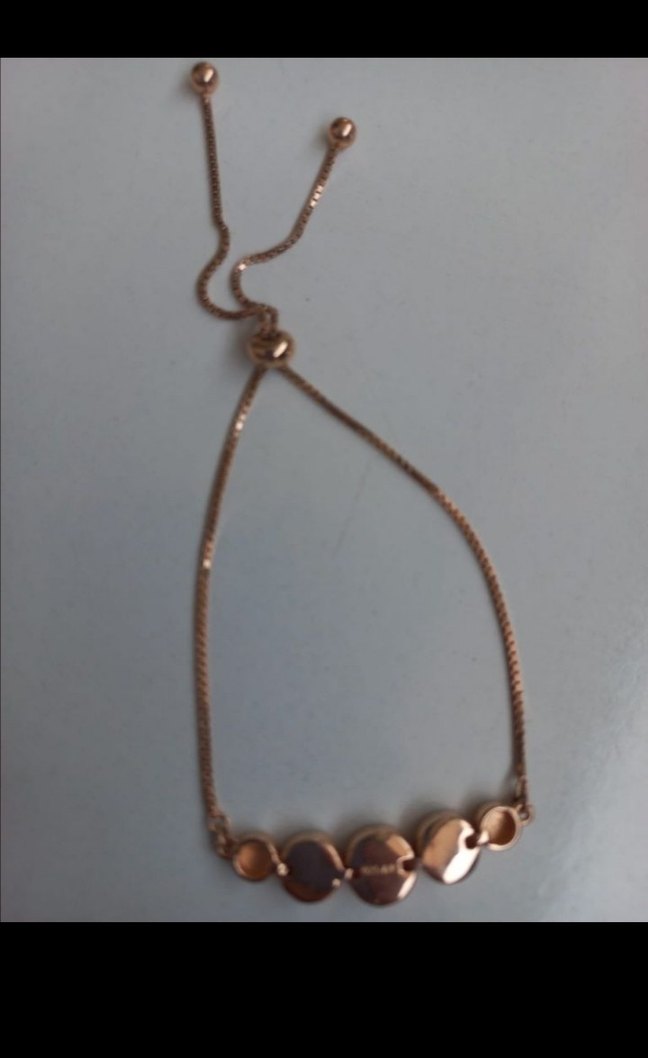 Swarovski 925 ayar Altın Renkli Taşlı Bileklik - Görsel 2