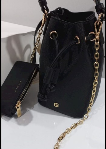 Beymen Zincir Detaylı Siyah Deri Kadın Çanta - Görsel 4