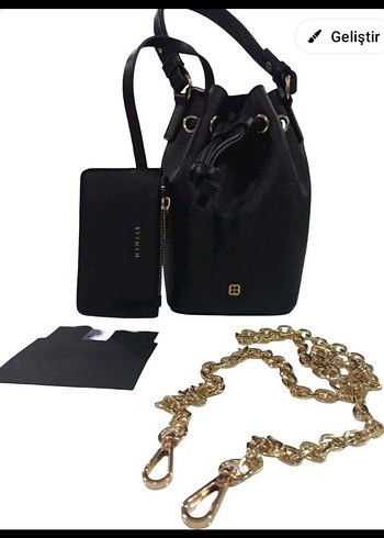Beymen Zincir Detaylı Siyah Deri Kadın Çanta - Görsel 6