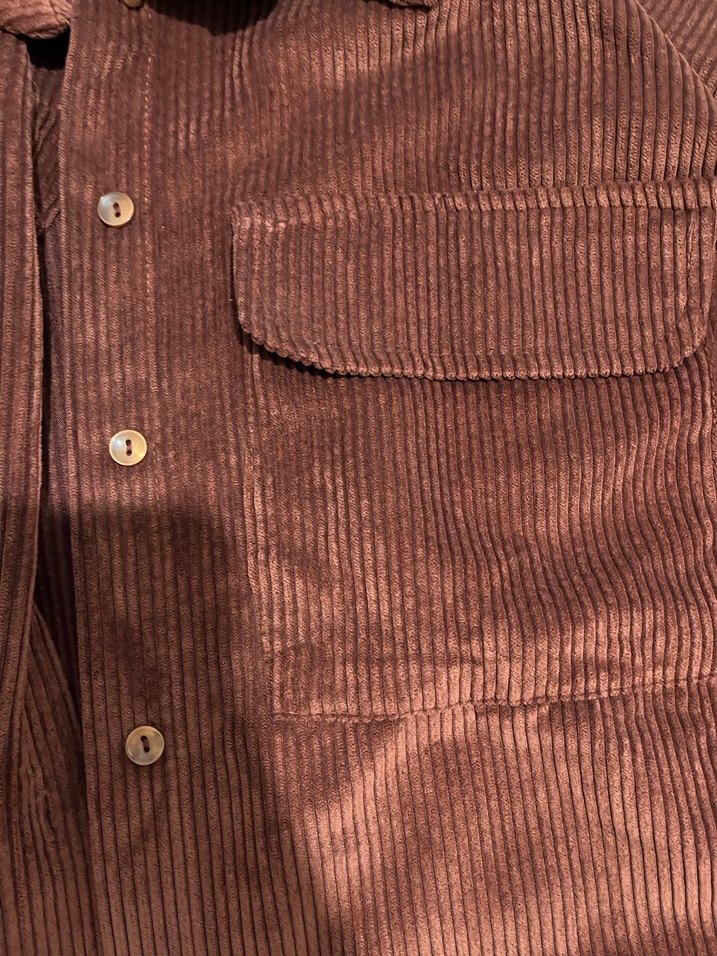 Düğmeli Kadın Kahverengi Uzun Kollu Süet Gömlek - Görsel 3