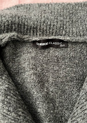 Gri Yarım Fermuarlı Yün Kadın Kazak - Görsel 4