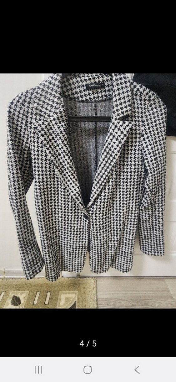 kazayağı  desenli blazer ceket - Görsel 5