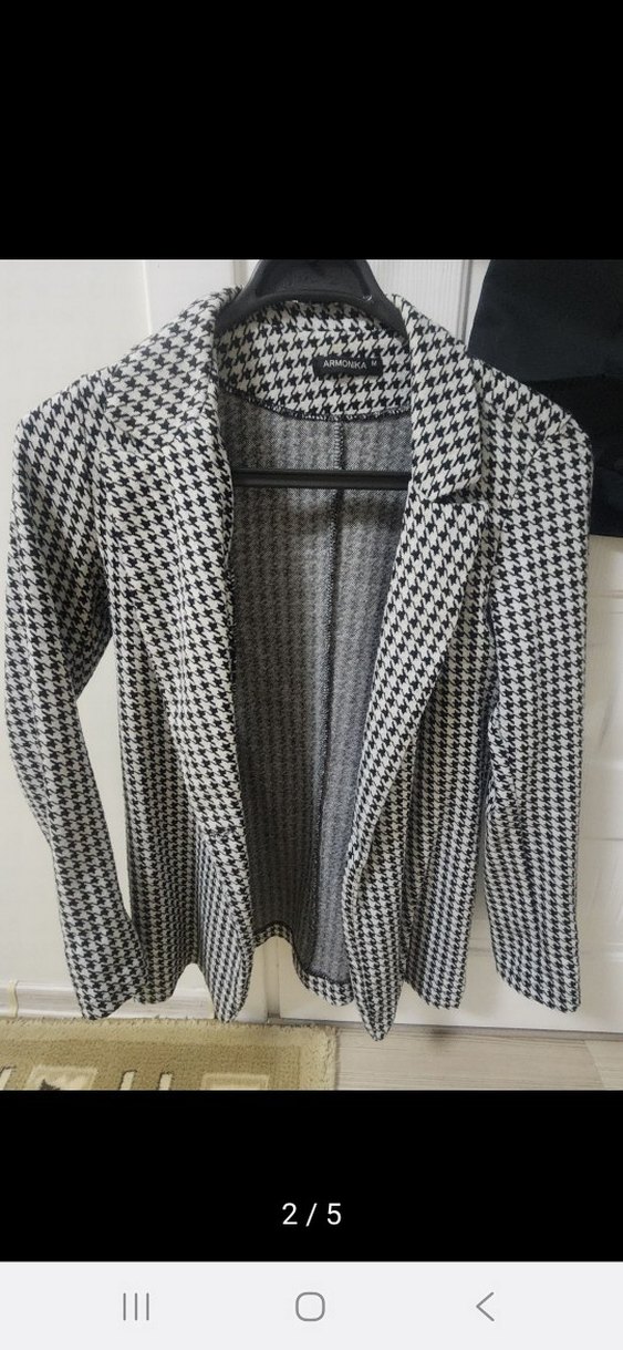 kazayağı  desenli blazer ceket - Görsel 2