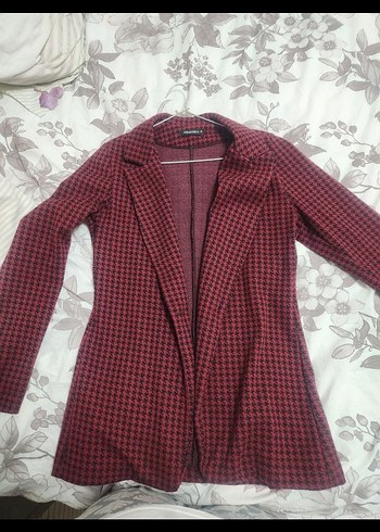 Bordo Kadın Uzun Kollu Blazer Ceket - Görsel 4
