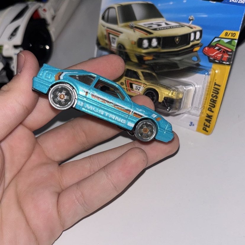 Koyu Mavi Oyuncak Mazda RX-3 Araba - Görsel 2