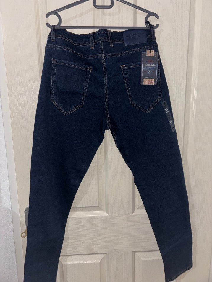 Erkek Lacivert Regular Fit Denim Jean - Görsel 2