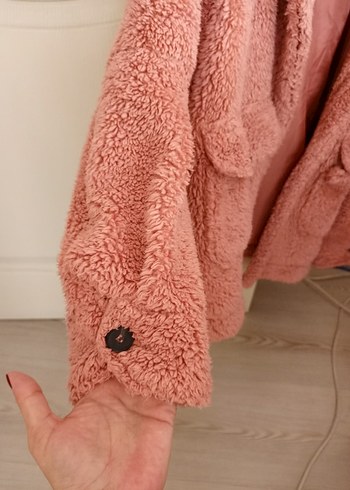 Addax Pudra Rengi peluş mont - Görsel 2