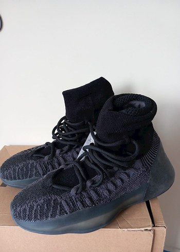 Erkek/ Kadın Siyah Örgü Spor Ayakkabı - Görsel 3