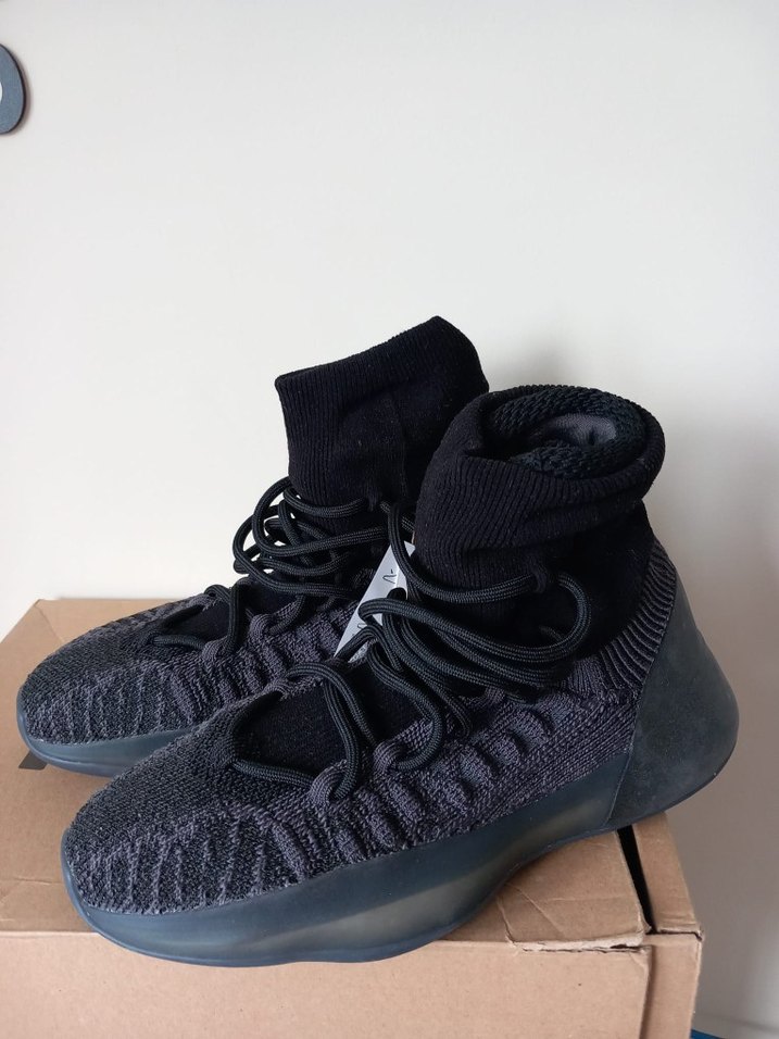 Erkek/ Kadın Siyah Örgü Spor Ayakkabı - Görsel 3