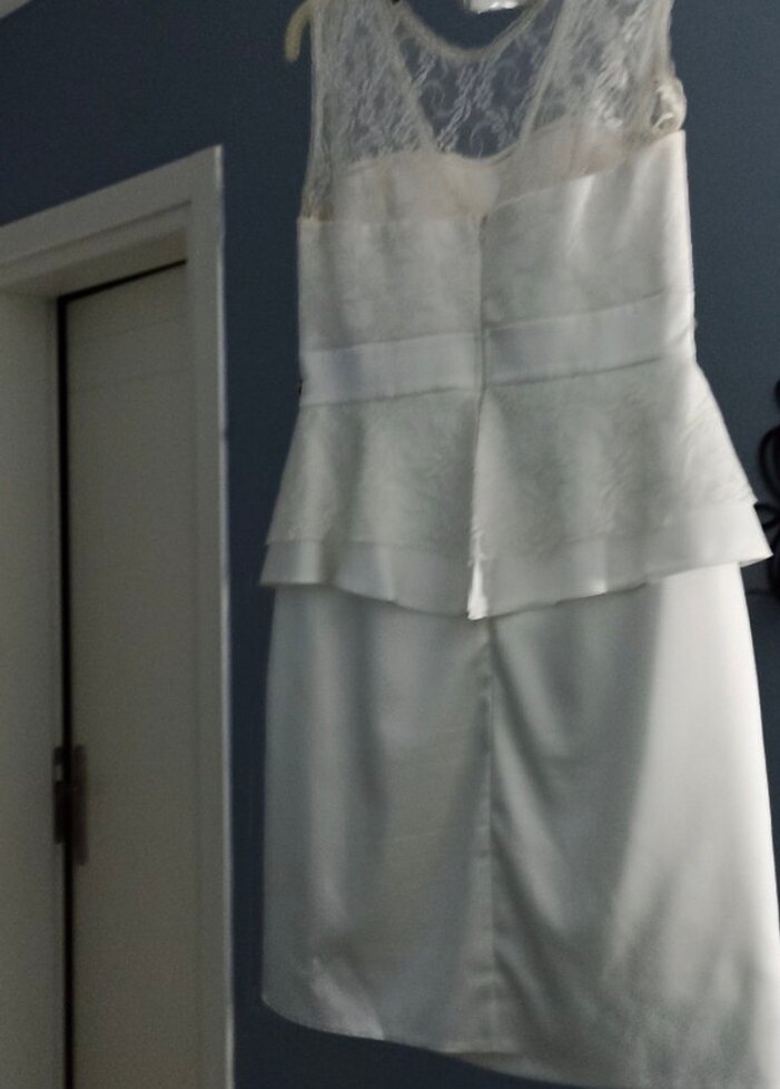 Gri İşlemeli Zincir Detaylı Mini Abiye Elbise - Görsel 2