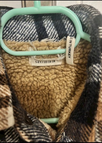 Erkek Çocuk Ekose Desenli Düğmeli Kaban - Görsel 3