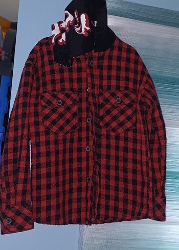 Erkek Çocuk Kırmızı Ekose Uzun Kollu Gömlek - Görsel 2