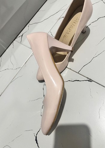 Pembe Modern Klasik Stiletto Topuklu Kadın Ayakkabı pudra pembe - Görsel 2
