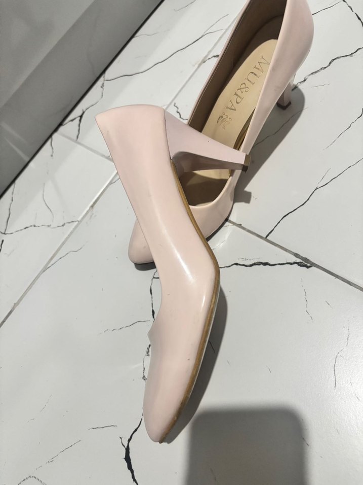 Pembe Modern Klasik Stiletto Topuklu Kadın Ayakkabı pudra pembe - Görsel 2
